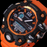 Men Dual Display Orange Watches