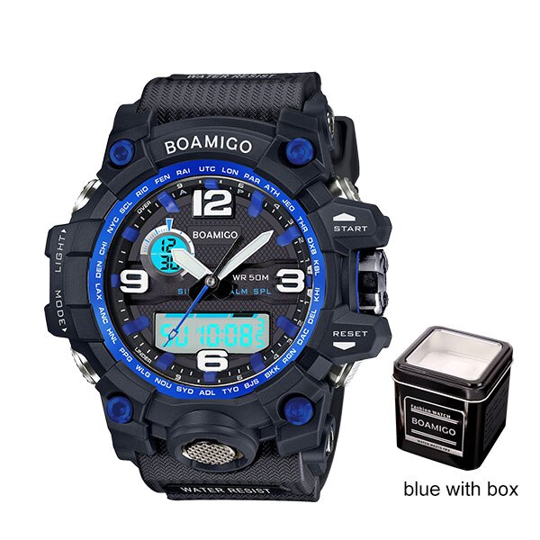 Men Dual Display Black Watches