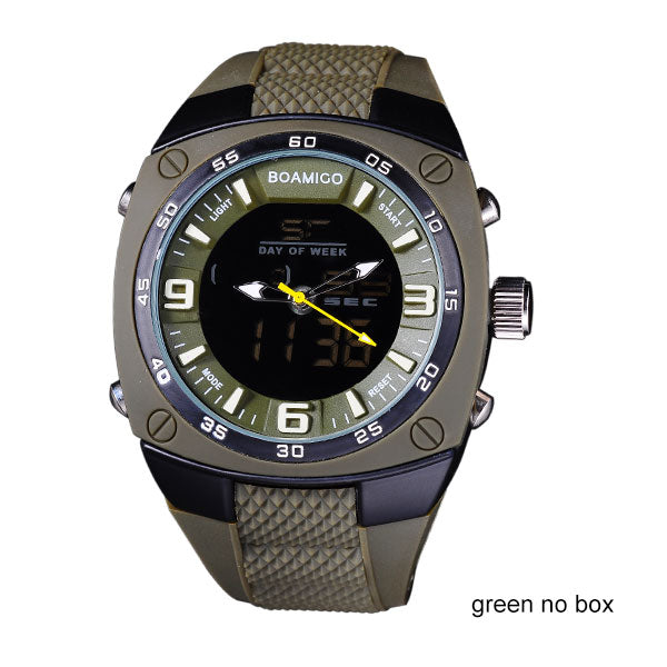 Men Dual Display Black Watches