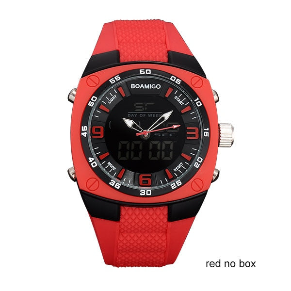 Men Dual Display Black Watches