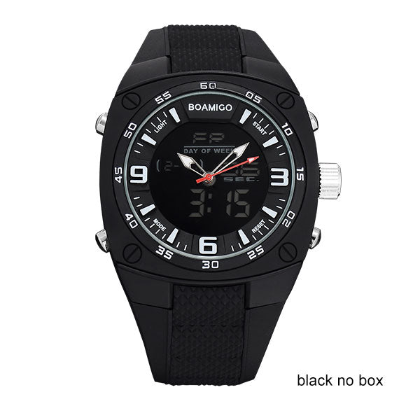Men Dual Display Red Watches