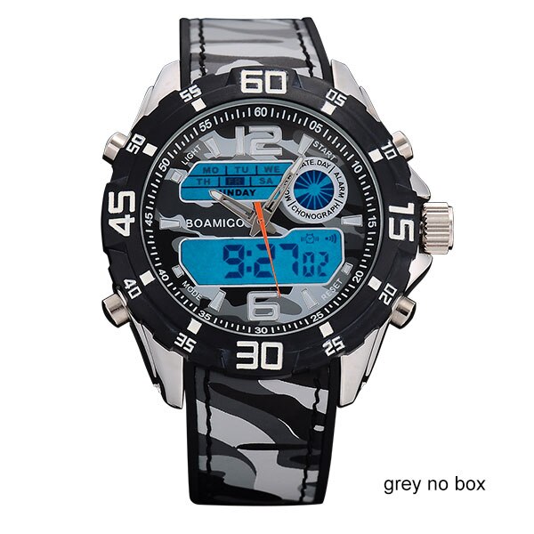 Men Dual Display Camo Watches