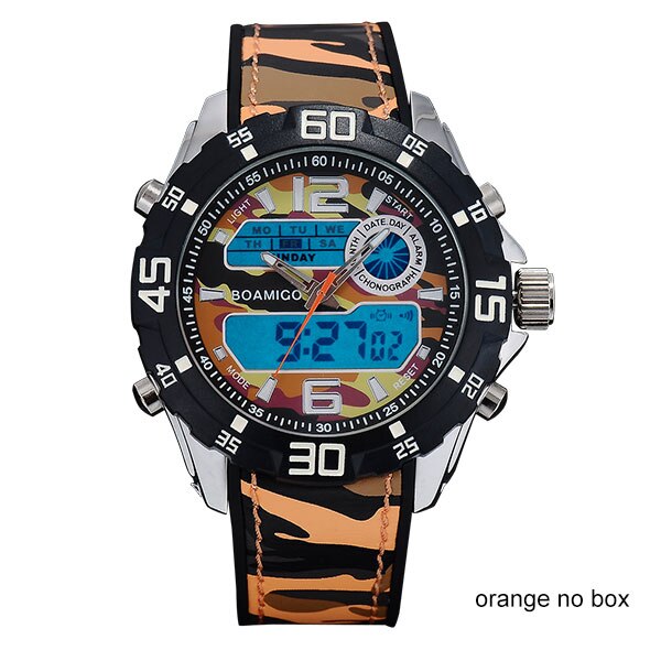 Men Dual Display Camo Watches