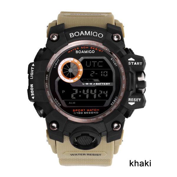 Men Sports Red Digital Watches