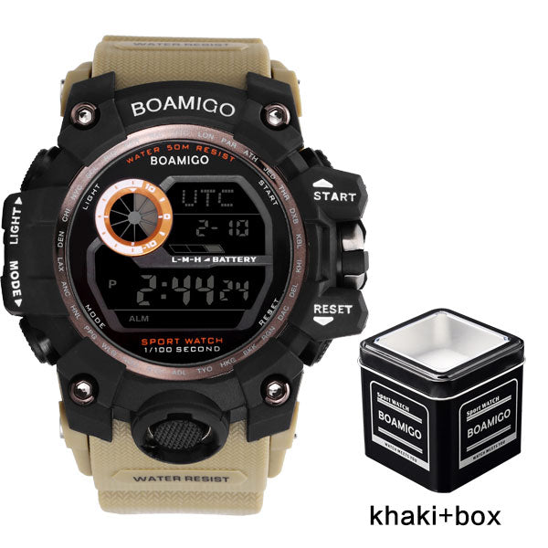 Men Sports Red Digital Watches