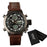 Men Dual Display Brown Watches