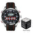 Men Dual Display Striped Watches