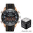 Men Dual Display Striped Watches