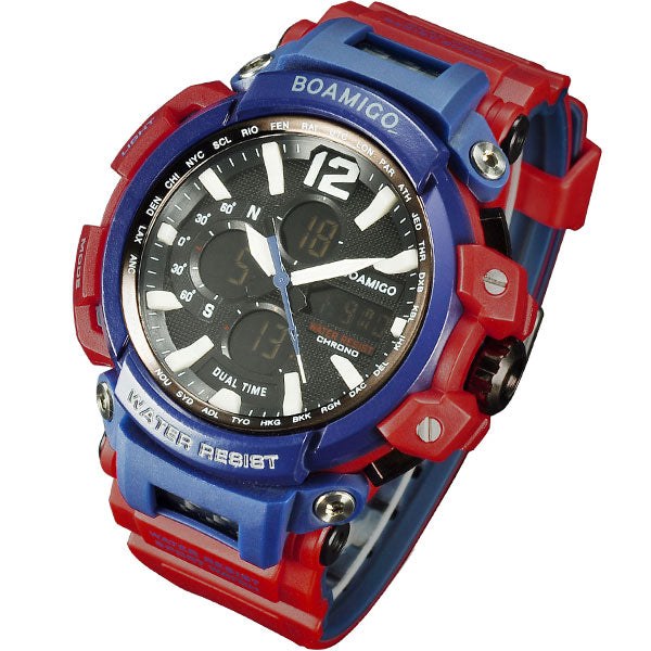 Men Dual Display Purple Watches