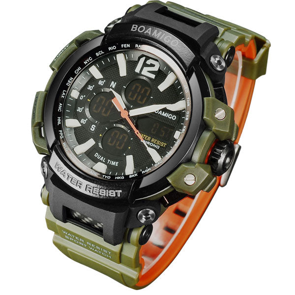 Men Dual Display Purple Watches