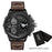 Men Dual Display Leather Watches
