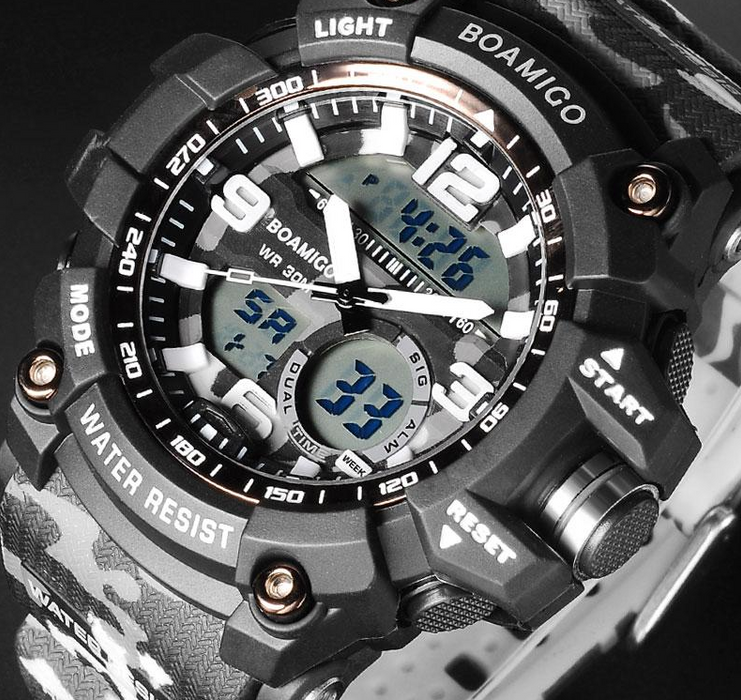Men Dual Display Military Watches