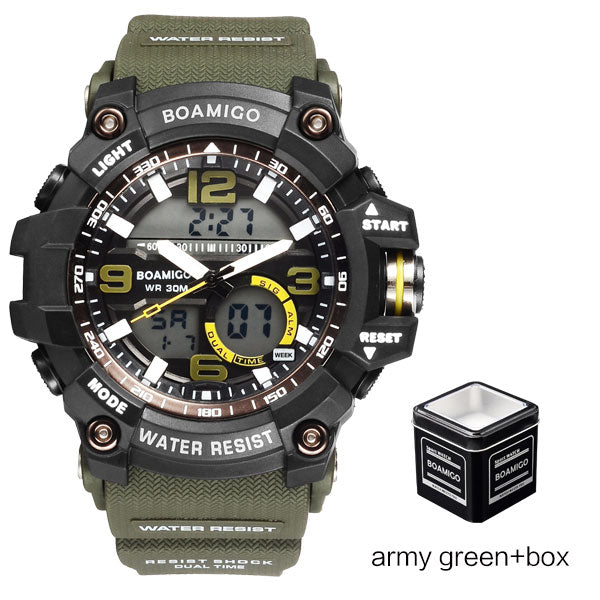 Men Dual Display Military Watches