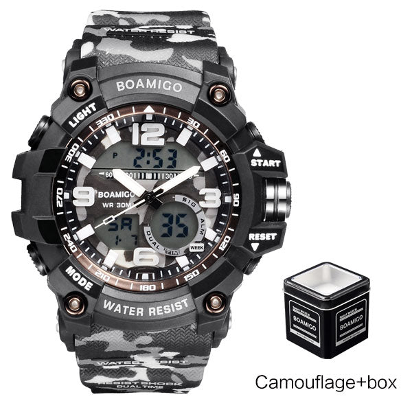 Men Dual Display Military Watches