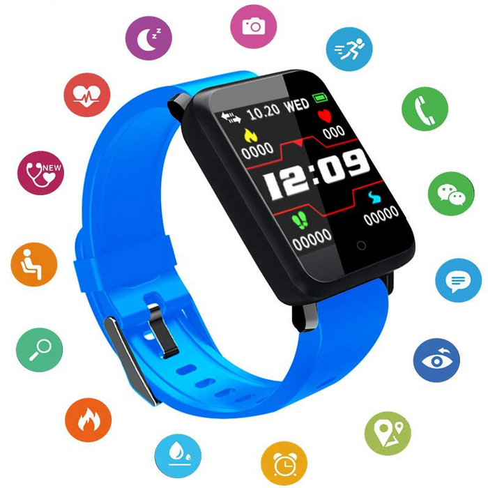 Blue Smart Watch for Android iOS