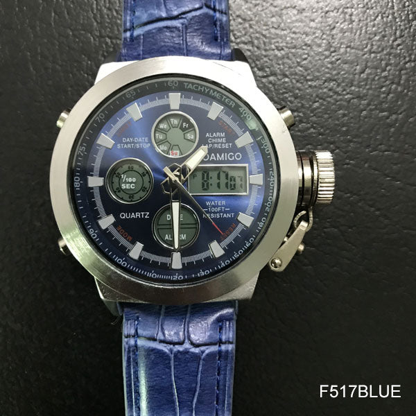 Men Dual Display Brown Watches