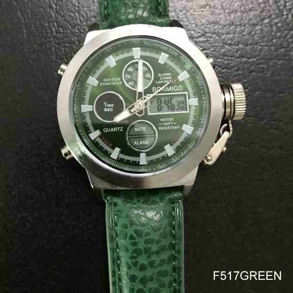 Men Dual Display Brown Watches