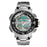 Men Dual Display Silver Watches